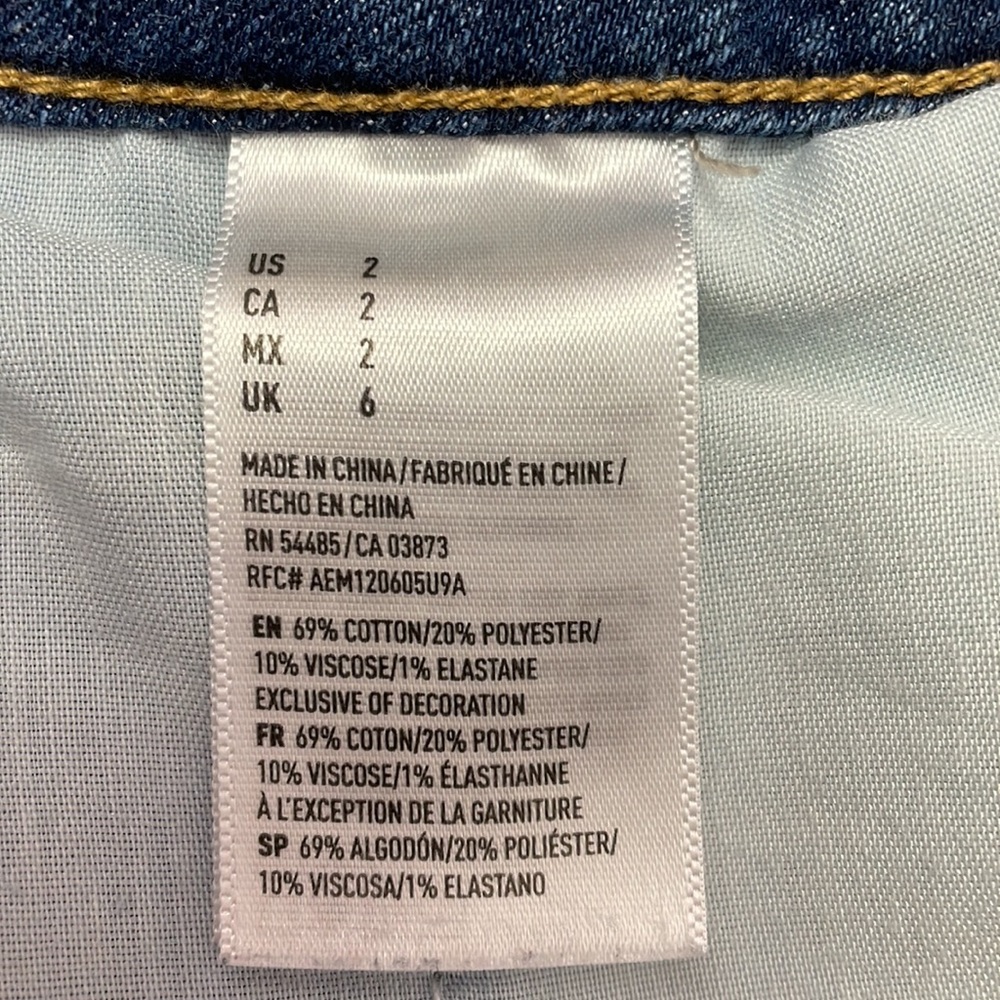 American Eagle Jean Ultra Button Down Mini Skirt … - image 8